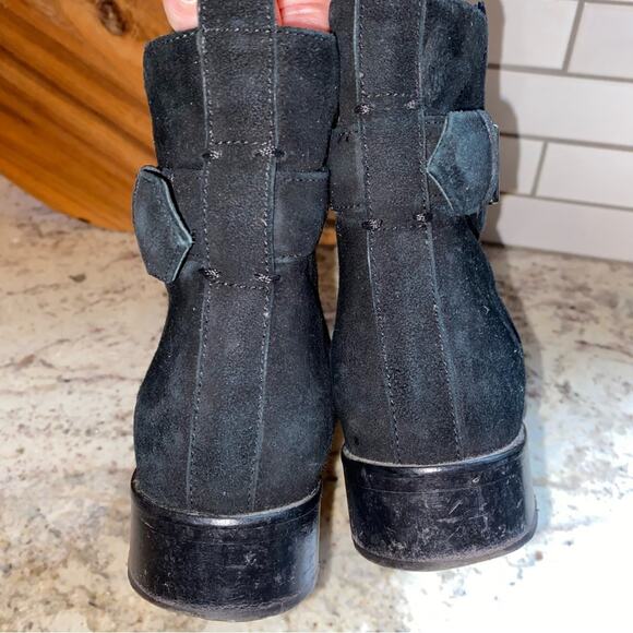 REED KRAKOFF $1k Black Suede Italian Made Chelsea Boots | 37.5 US 7.5 - Picture 6 of 16